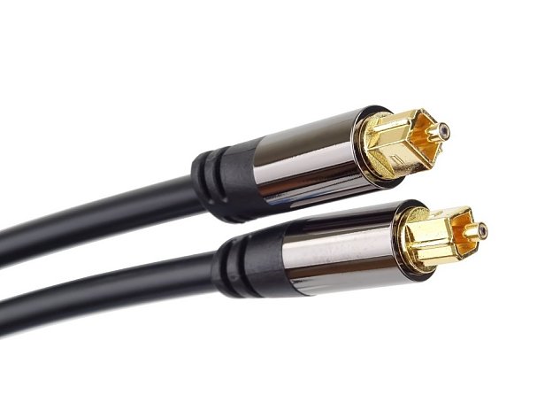 PremiumCord Toslink M/m 6mm, 2m, Gold Design