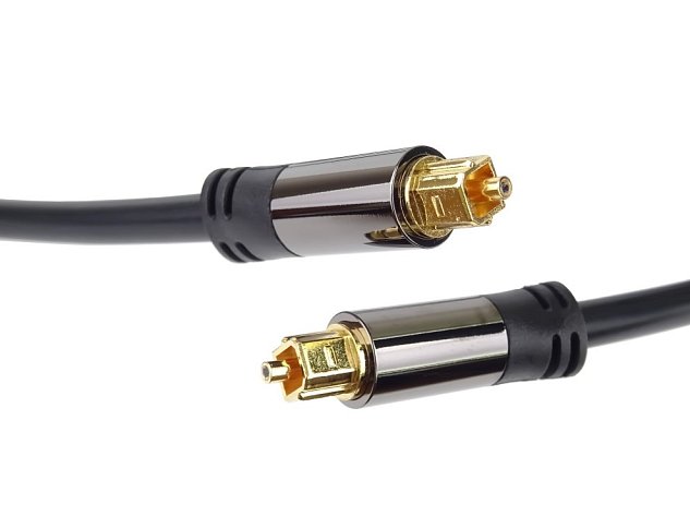 PremiumCord Toslink M/m 6mm, 2m, Gold Design