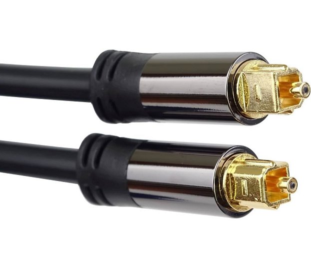 PremiumCord Toslink M/m 6mm, 2m, Gold Design