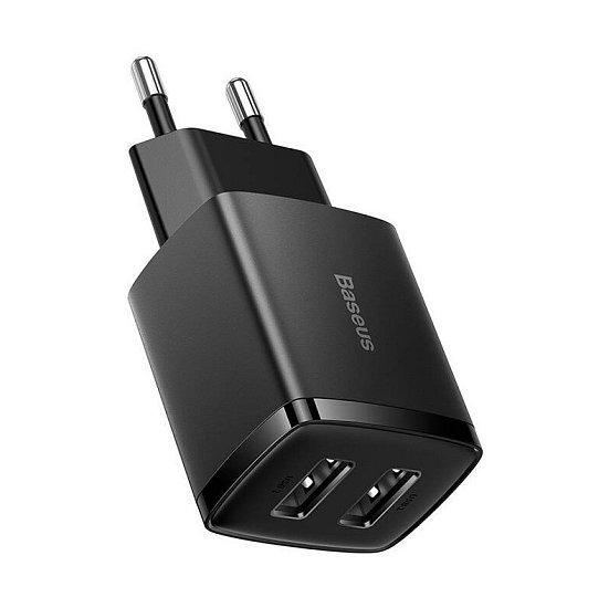 Baseus nabíječka do sítě Compact 2xUSB 10,5W černá