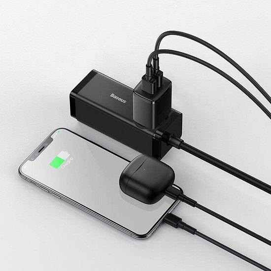 Baseus nabíječka do sítě Compact 2xUSB 10,5W černá