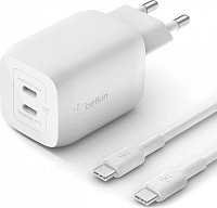 Belkin 65W GaN napájecí adaptér 2xUSB-C+100W kabel