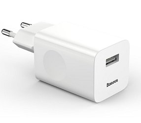 Baseus rychlonabíječka do sítě 1xUSB Quick Charge 3.0 24W bílá