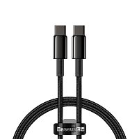 Baseus rychlonabíjecí datový kabel Tungsten Gold 100W 1m USB-C na USB-C černý