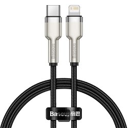 Baseus datový kabel Cafule USB-C na Lightning 0,25m PD 20W černý