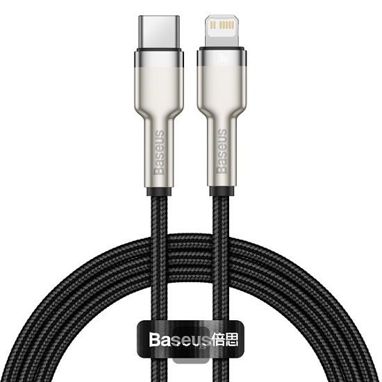 Baseus datový kabel Cafule USB-C/Lightning 1m PD 20W černý