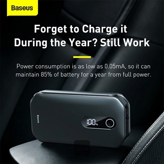 Baseus power banka Super Energy Pro 12000 mAh se startovacími kabely černá