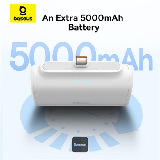 Baseus power banka 5000mAh 20W USB-C bílá