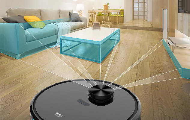 iGET HOME Hurricane G3 - robotický vysavač i mop, Lidar, kompatibilní s košem GS1, Android, iOS