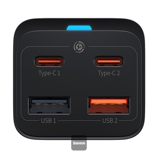 Baseus rychlonabíječka do sítě GaN3 Pro, 2x USB-C, 2x USB 65W černá