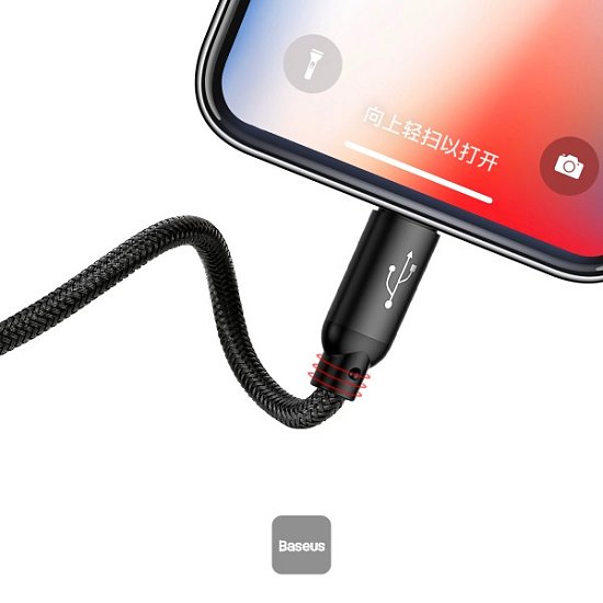 Baseus datový kabel 3v1 microUSB+Lightning+USB-C 1,2m 3,5A