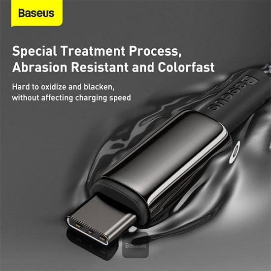 Baseus rychlonabíjecí datový kabel Tungsten Gold 100W 1m USB-C na USB-C černý