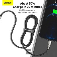 Baseus datový kabel Cafule USB-C/Lightning 1m PD 20W černý