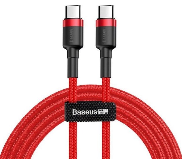 Baseus datový kabel Cafule USB-C/USB-C 1m PD2.0 60W červený