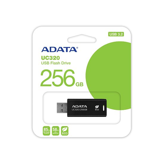 ADATA UC320/256GB/USB 3.2/USB-A/Černá