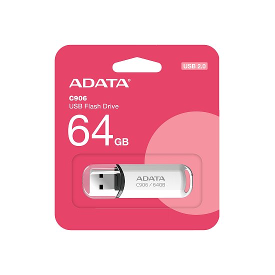 ADATA C906/64GB/USB 2.0/USB-A/Bílá