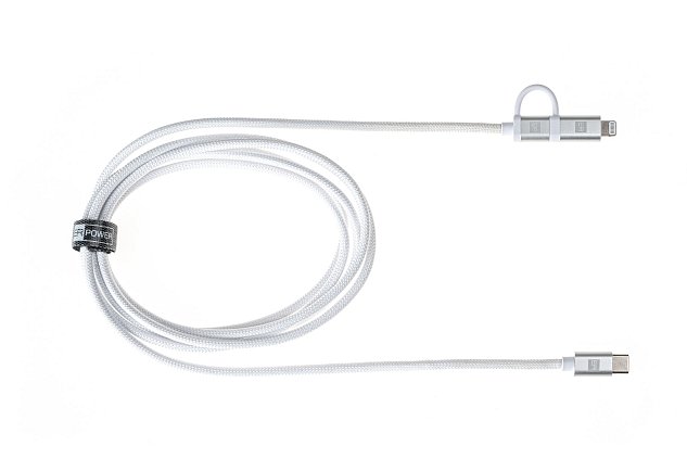 Dual Cable USB-C C/L Mfi 200cm white