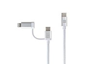 Dual Cable USB-C C/L Mfi 200cm white