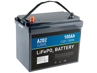 A2D2 baterie LiFePO4 12,8V 100Ah M8 (Size of 75Ah)