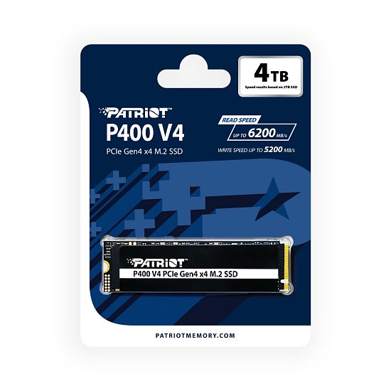 Patriot P400 V4/4TB/SSD/M.2 NVMe/Heatsink/5R