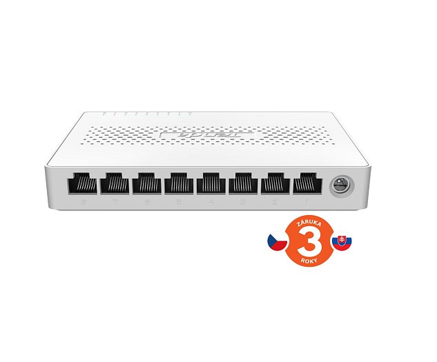 Tenda SM108 - 8x Multi-Gigabit 2.5G Ethernet Switch, 100/1000/2500 Mb/s, 40Gb/s, fanless