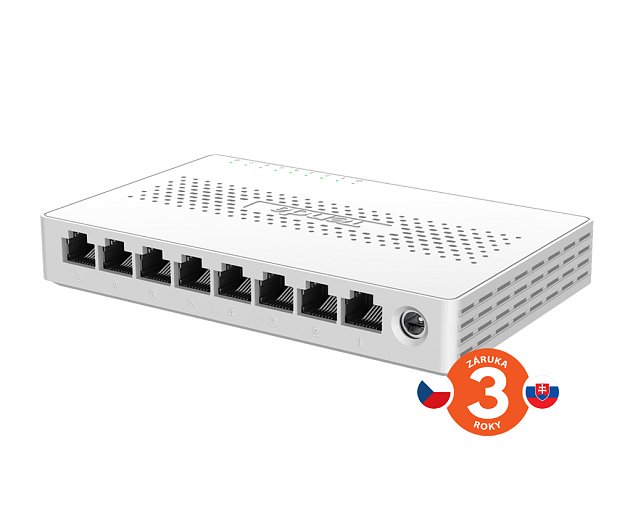 Tenda SM108 - 8x Multi-Gigabit 2.5G Ethernet Switch, 100/1000/2500 Mb/s, 40Gb/s, fanless