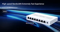 Tenda SM108 - 8x Multi-Gigabit 2.5G Ethernet Switch, 100/1000/2500 Mb/s, 40Gb/s, fanless