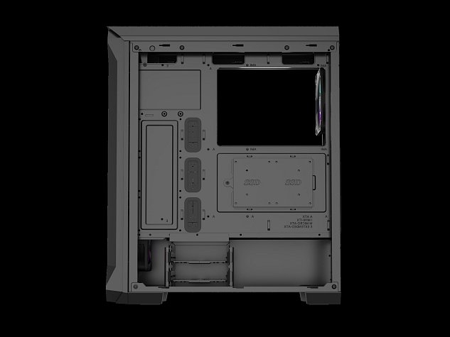 Počítačová skříň Genesis IRID 505 ARGB MIDI (USB 3.0), 4x 120mm ventilátory ARGB