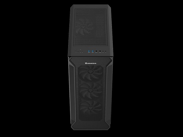 Počítačová skříň Genesis IRID 505 ARGB MIDI (USB 3.0), 4x 120mm ventilátory ARGB