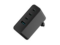 Univerzální USB nabíječka Natec GaN 100W, 3X USB-C, 1X USB-A, Černá