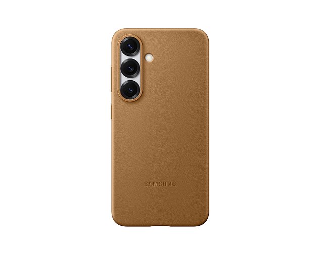 Samsung Ochranný kryt z veganské kůže pro Galaxy S25 Gold