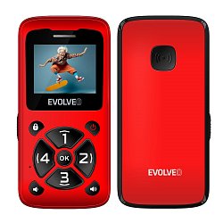 EVOLVEO EasyPhone ID, mobilní telefon pro seniory, červená