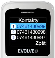 EVOLVEO EasyPhone ID, mobilní telefon pro seniory, bílá