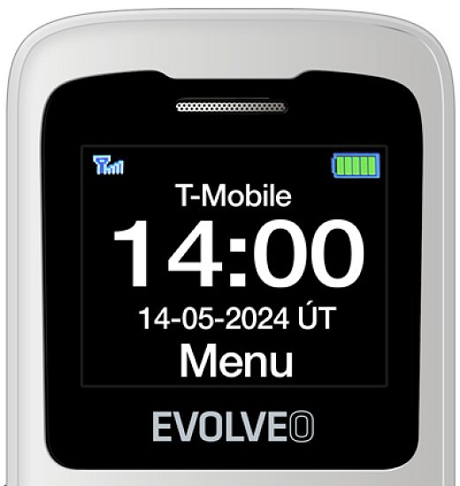 EVOLVEO EasyPhone ID, mobilní telefon pro seniory, bílá