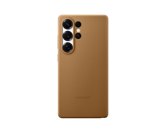 Samsung Ochranný kryt z veganské kůže pro Galaxy S25 Ultra Gold