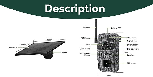 Solární kamera Viking HDs05 4G