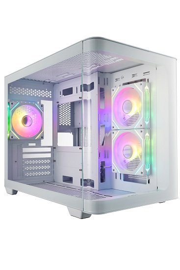 FSP S380-WA/Micro ATX/Transpar./Bílá