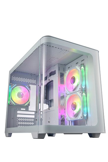 FSP S380-WA/Micro ATX/Transpar./Bílá