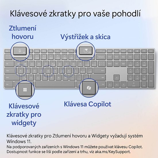 Microsoft Surface Keyboard (Gray), CZ&SK