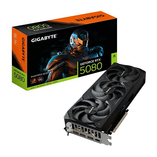 GIGABYTE GeForce RTX 5080 WINDFORCE SFF/OC/16GB/GDDR7