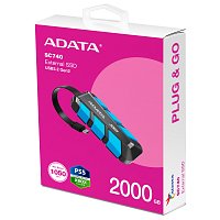 ADATA SC740/2TB/SSD/Externí/Modrá/5R