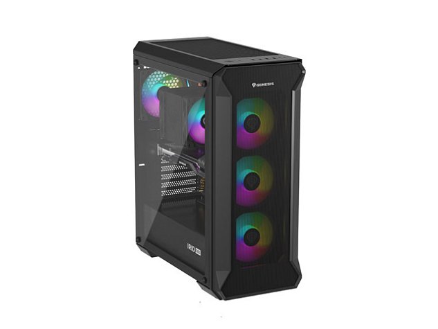 Počítačová skříň Genesis IRID 505 ARGB V2/Midi Tower/Transpar./Černá