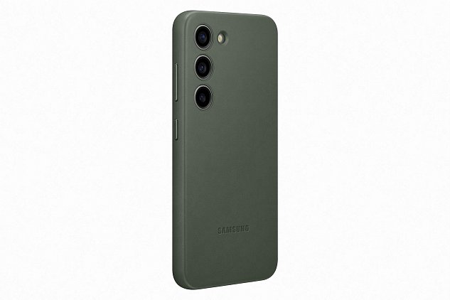 Samsung Kožený zadní kryt pro Samsung Galaxy S23+ Green