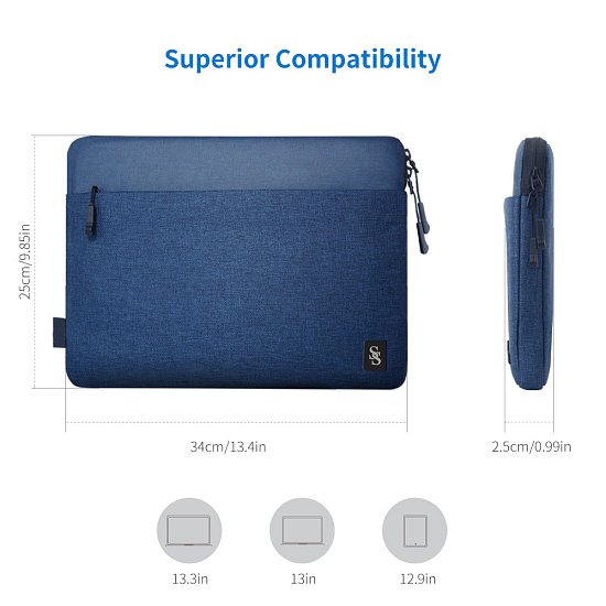 Taška na notebook Seine Scene Valence sleeve 13,6'' - modrá