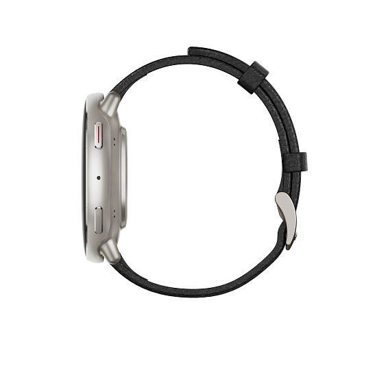 Amazfit Active 2 Round NFC/Silver/Elegant Band/Black Leather