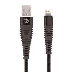 Datový kabel Forever Shark USB/Lightning 1m 2A textilní černý