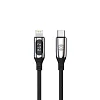 Datový kabel s LCD Forever USB-C/Lightning 1m 27W černý