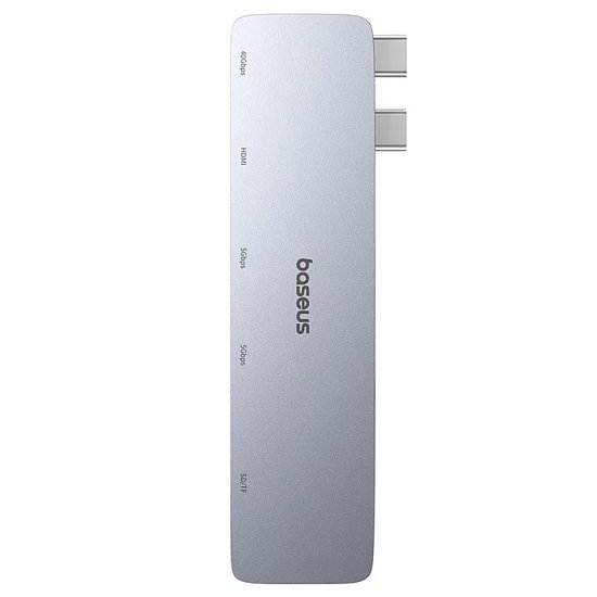 Baseus Dokovací stanice Ultra Joy 6v1 (USB-C PD, 2xUSB 3.0, HDMI, SD/TF) šedá