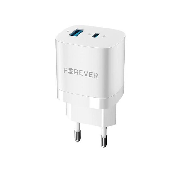 Rychlonabíječka do sítě Forever TC-05 PD+USB GaN 33W bílá