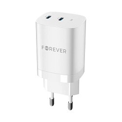 Rychlonabíječka do sítě Forever TC-05-35CC GaN PD 2x USB-C 35W bílá